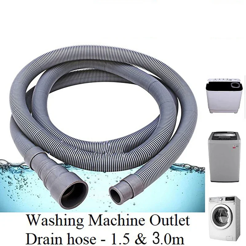 

Wash Machine Dishwasher Drain Hose Outlet Water Pipe Extension Plastic Flexible Expel Tube Corrugated Washer Discharge Hose