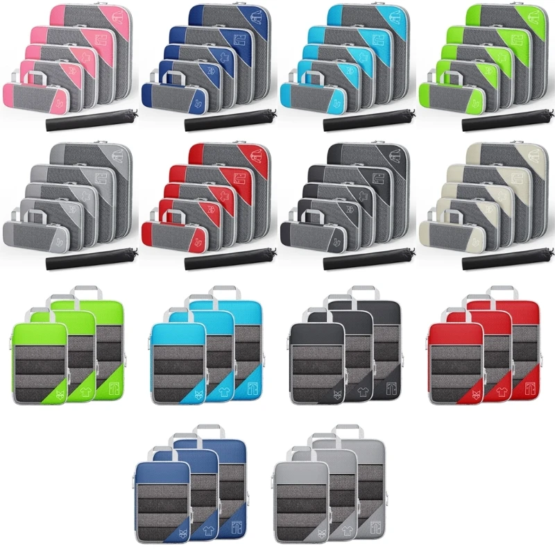 3/6PCS Compressed Packing Cubes Travel Storage Set with Shoe Bag Mesh Visual Luggage Organizer Portable Lightweight
3/6PCS Compressed Packing Cubes Travel Storage Set with Shoe Bag Mesh Visual Luggage Organizer Portable Lightweight