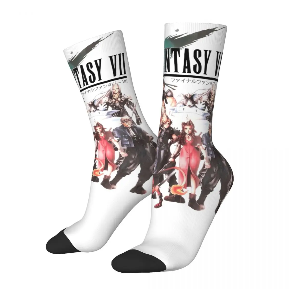 

Men Women Final Fantasy VII Character Socks Comfortable Fashion Funny Video Games Socks Novelty Merchandise Middle TubeSocks