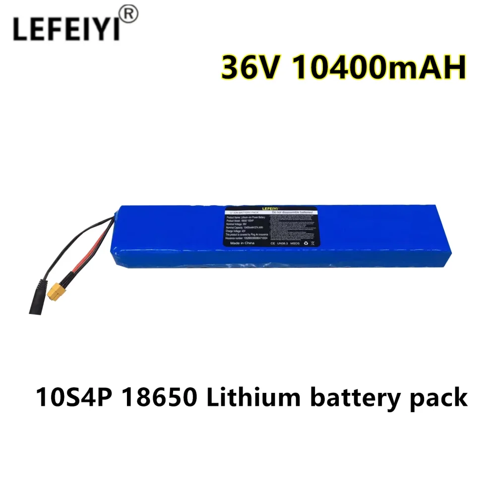 New 36V 10S4P 10.4Ah 1000W Large Capacity 18650 Lithium Battery Pack with BMS For Electric Bicycle Scooter
New 36V 10S4P 10.4Ah 1000W Large Capacity 18650 Lithium Battery Pack with BMS For Electric Bicycle Scooter