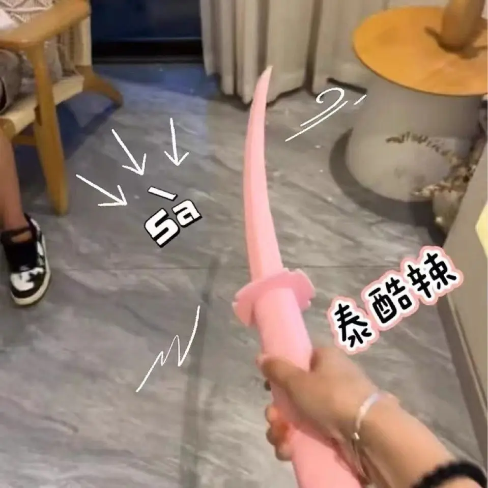 

3D Printing Telescopic Samurai Sword Retractable Katana Cosplay Weapon Model Stress Relief Toy Gravity Plastic Knife Gifts Kids