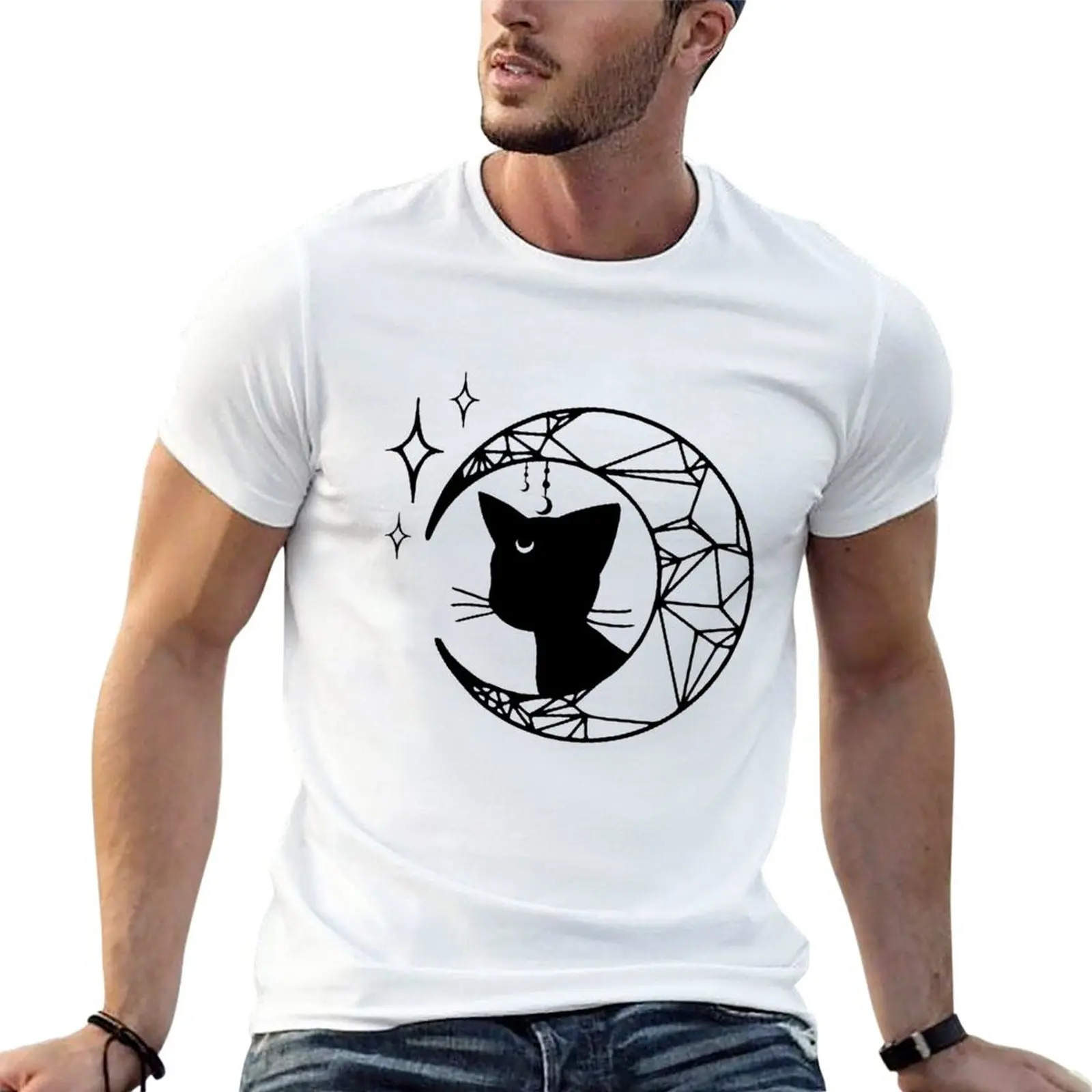 

Luna, Sailormoon,Cat,Mystic,Moon T-Shirt Short t-shirt funny t shirts Men's cotton t-shirt