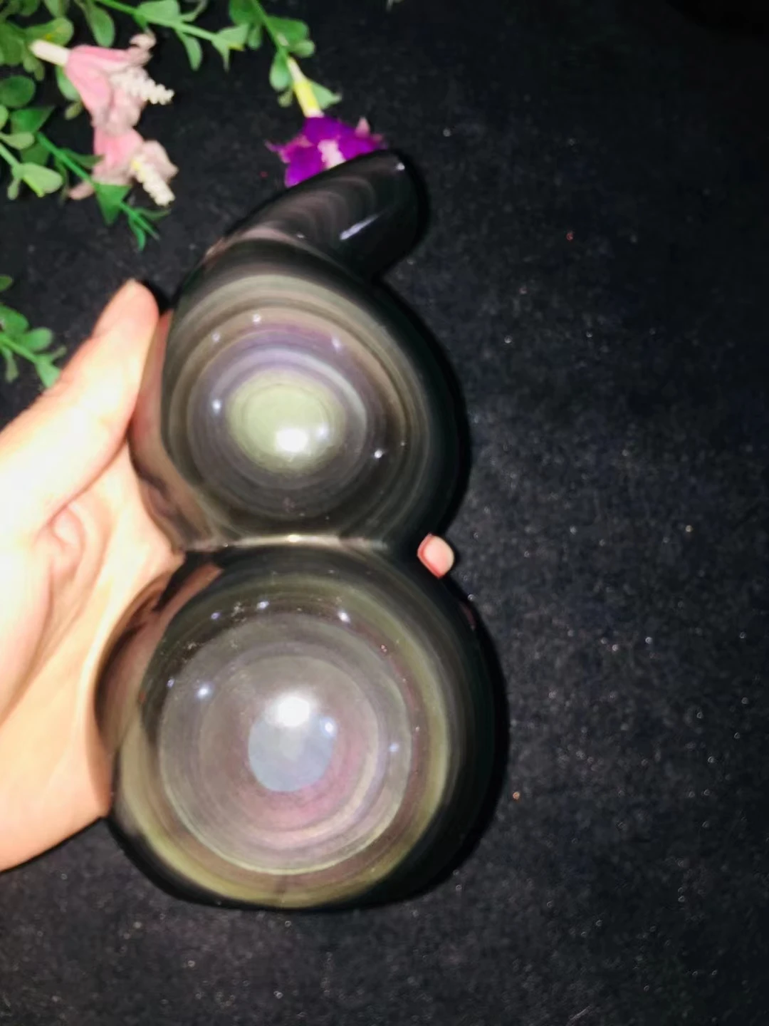 15-16cm 1pc Natural rainbow obsidian quartz crystal stone beautiful rainbow obsidian crystal gourd gourd Healing Stone +bracket
15-16cm 1pc Natural rainbow obsidian quartz crystal stone beautiful rainbow obsidian crystal gourd gourd Healing Stone +bracket
