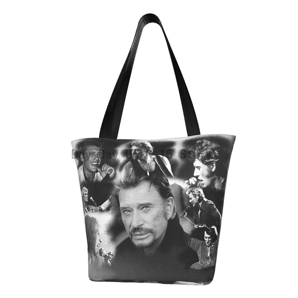 Cute Retro Rock Johnny Hallyday Shopping Tote Bags Recycling French France Singer Canvas Groceries Shoulder Shopper Bag
Cute Retro Rock Johnny Hallyday Shopping Tote Bags Recycling French France Singer Canvas Groceries Shoulder Shopper Bag