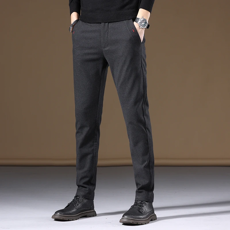 Autumn Business Casual Men Pants Elastic Straight Trousers Slim Fit Fleece Joggers Pant High Quality Buckle Waist Trouser 38
Autumn Business Casual Men Pants Elastic Straight Trousers Slim Fit Fleece Joggers Pant High Quality Buckle Waist Trouser 38