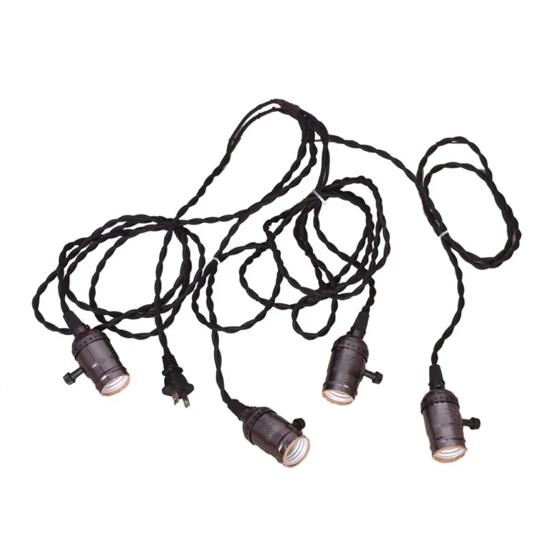 American Standard Hanging Lights Retro Industrial DIY Plug Switch Twist Stranded Wire Four Heads Light Fixture Free Shipping
American Standard Hanging Lights Retro Industrial DIY Plug Switch Twist Stranded Wire Four Heads Light Fixture Free Shipping