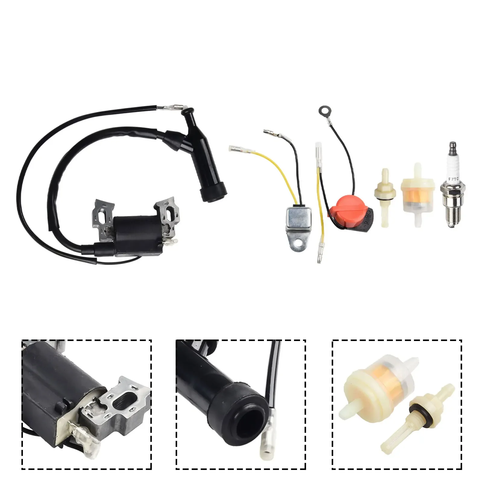 Ignition Coil Magneto Fuel Filter Kit For GX200 GX120 GX110 GX140 GX160 5.5HP 6.5HP Engine Lawn Mower Replacement Parts
Ignition Coil Magneto Fuel Filter Kit For GX200 GX120 GX110 GX140 GX160 5.5HP 6.5HP Engine Lawn Mower Replacement Parts