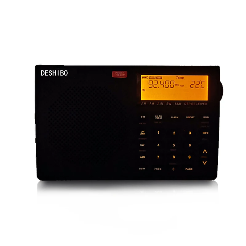 

Top RD1780L button backlit version full-band aviation single-sideband radio campus broadcast VOA