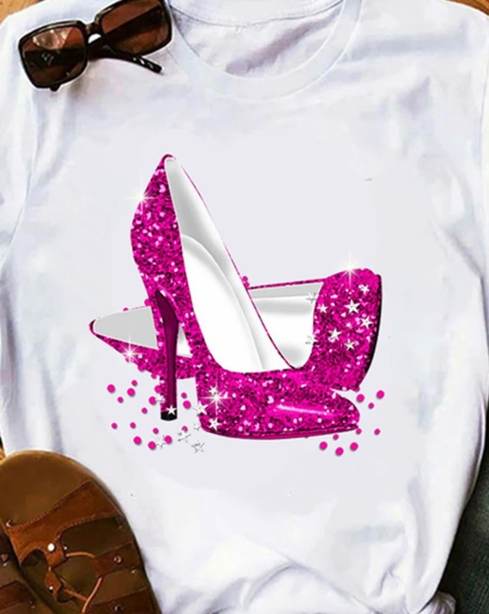 Women Casual T-Shirt Graphic Heels Print Crew Neck Top 2024 Summer Latest Comfortable O-Neck Short Sleeve Daily Versatile Shirt
Women Casual T-Shirt Graphic Heels Print Crew Neck Top 2024 Summer Latest Comfortable O-Neck Short Sleeve Daily Versatile Shirt