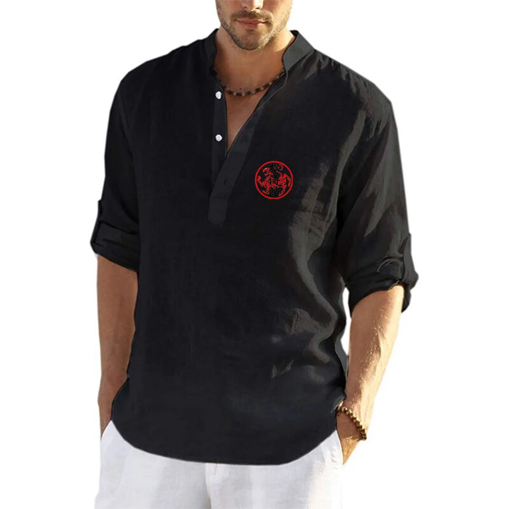 Shotokan Karate Bujinkan Dojo 2023 Spring New Printing Men's Linen Long Sleeve T-Shirt Solid Color Loose Casual Cotton Linen Top
Shotokan Karate Bujinkan Dojo 2023 Spring New Printing Men's Linen Long Sleeve T-Shirt Solid Color Loose Casual Cotton Linen Top