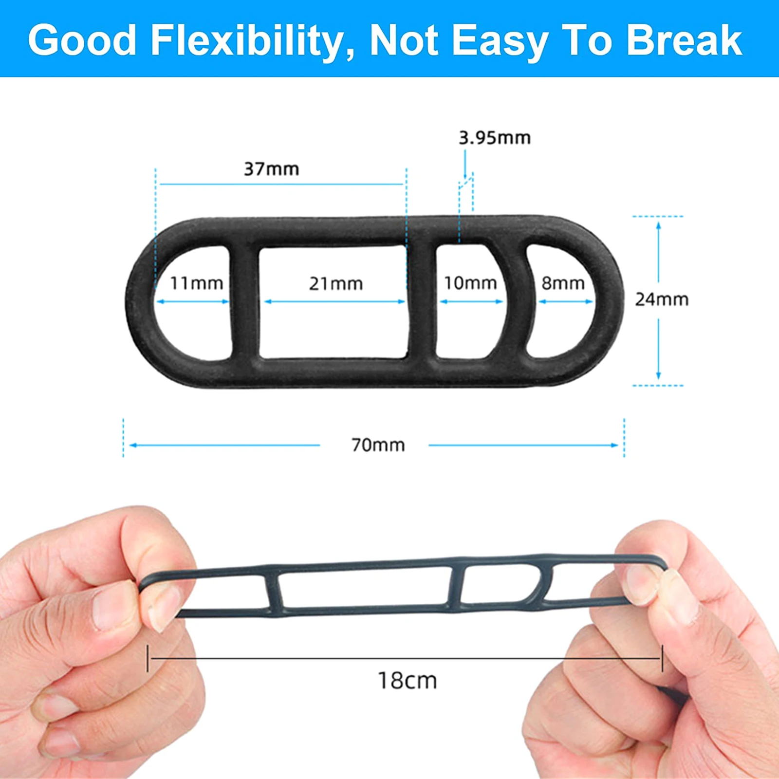 Torch Rubber Holder Silicone Straps 7x2.3cm Rubber Rings Stretch With Two Openings For MTB Bikes Electric Bikes
Torch Rubber Holder Silicone Straps 7x2.3cm Rubber Rings Stretch With Two Openings For MTB Bikes Electric Bikes