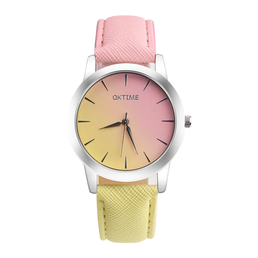 

Retro Rainbow Design Leather Band Analog Alloy Quartz Wrist Watch часы женские наручные Reloj mujer Relógio feminino 시계 2023