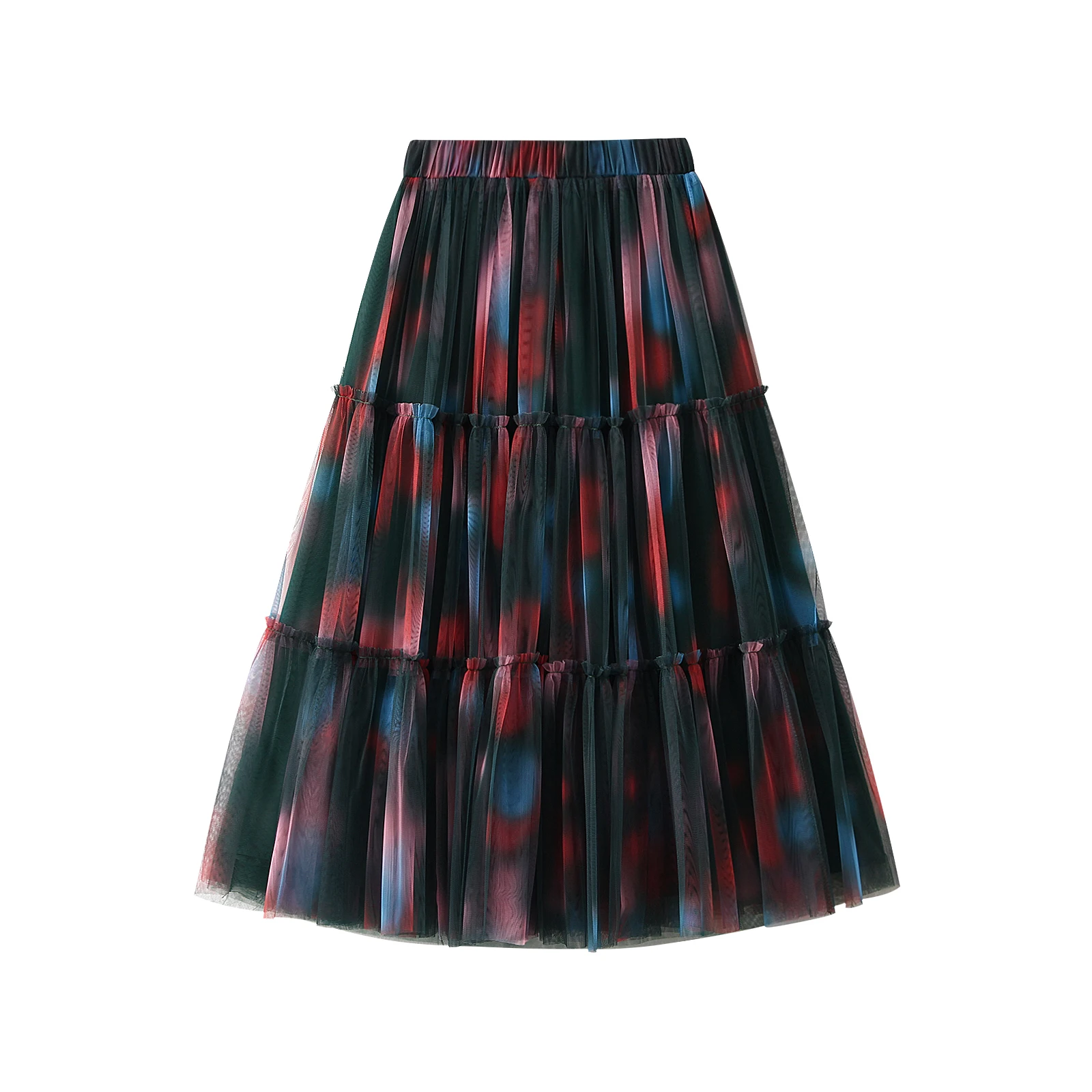 Женская Тюлевая юбка-пачка с градиентным принтом, эластичная многослойная сетчатая трапециевидная юбка для пляжа, Женская юбка в уличном стиле
Женская Тюлевая юбка-пачка с градиентным принтом, эластичная многослойная сетчатая трапециевидная юбка для пляжа, Женская юбка в уличном стиле