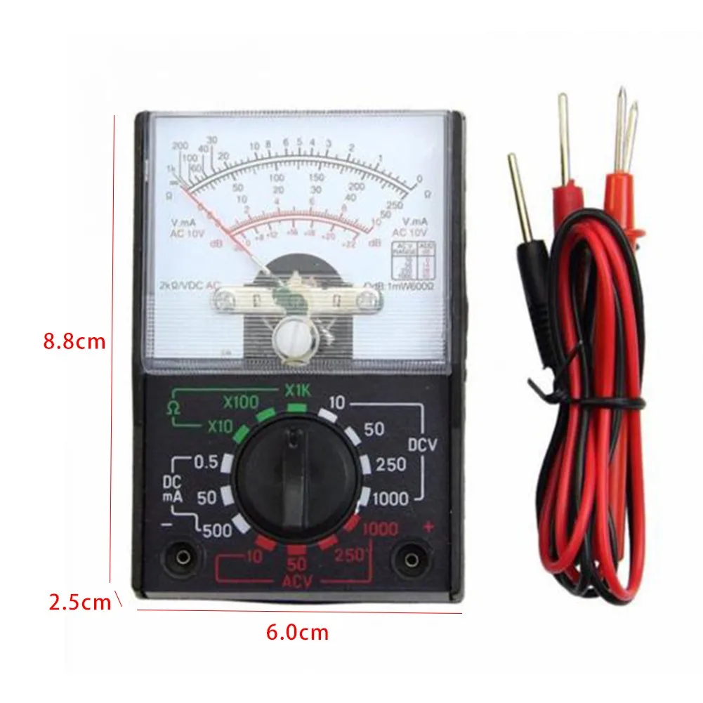 250mA Ammeter Analog Multimeter w/ Test Pen DC/AC 1000V Resistance MF-110A Meter Voltmeter Portable Useful Tool New
250mA Ammeter Analog Multimeter w/ Test Pen DC/AC 1000V Resistance MF-110A Meter Voltmeter Portable Useful Tool New