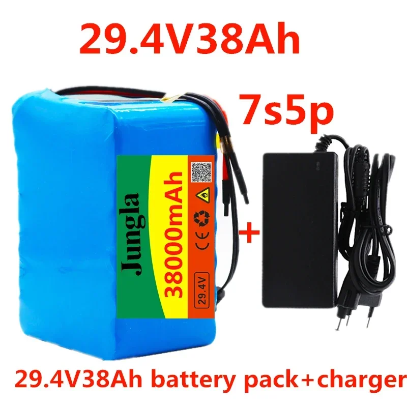 24V 38Ah 7S5P battery pack 250w 29.4V 38000mAh lithium ion battery for wheelchair electric bicycle pack with BMS + charger
24V 38Ah 7S5P battery pack 250w 29.4V 38000mAh lithium ion battery for wheelchair electric bicycle pack with BMS + charger