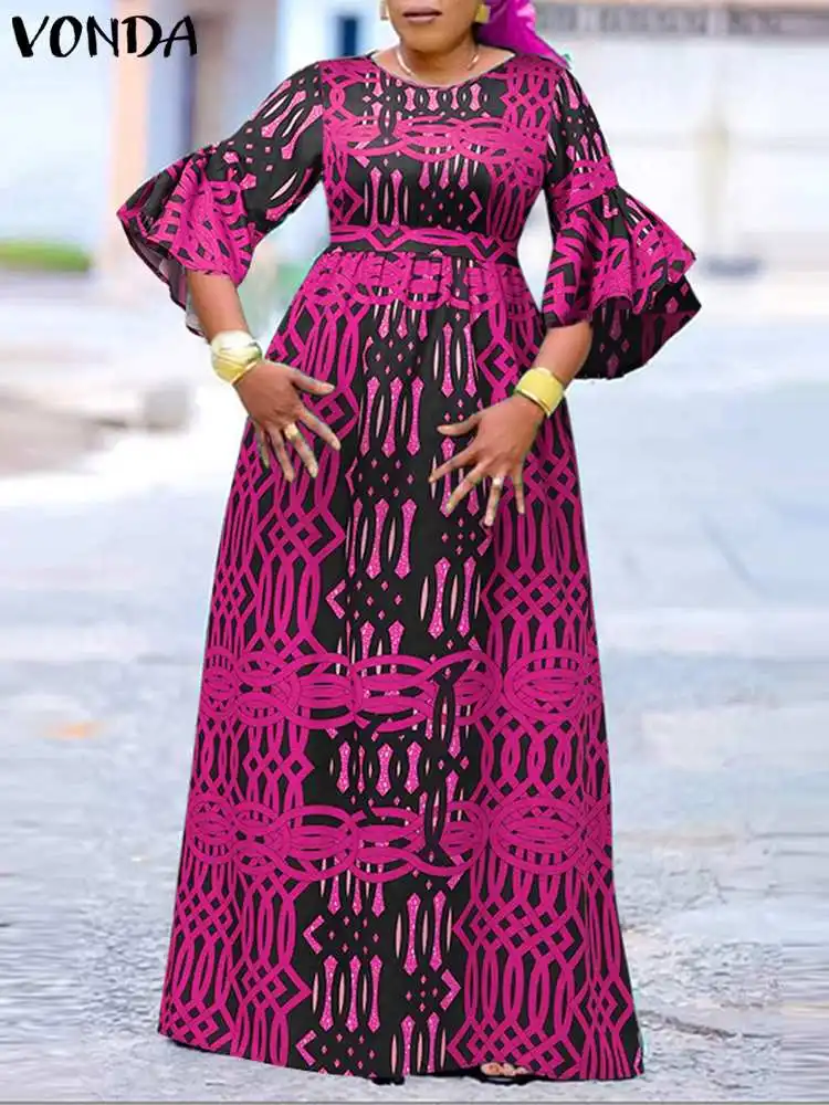 Women Bohemian Dress 2023 VONDA Summer Printed Robe Femme Vintage Fare Sleeve Party Maxi Long Sundress Beach Holiday Vestidos
Women Bohemian Dress 2023 VONDA Summer Printed Robe Femme Vintage Fare Sleeve Party Maxi Long Sundress Beach Holiday Vestidos