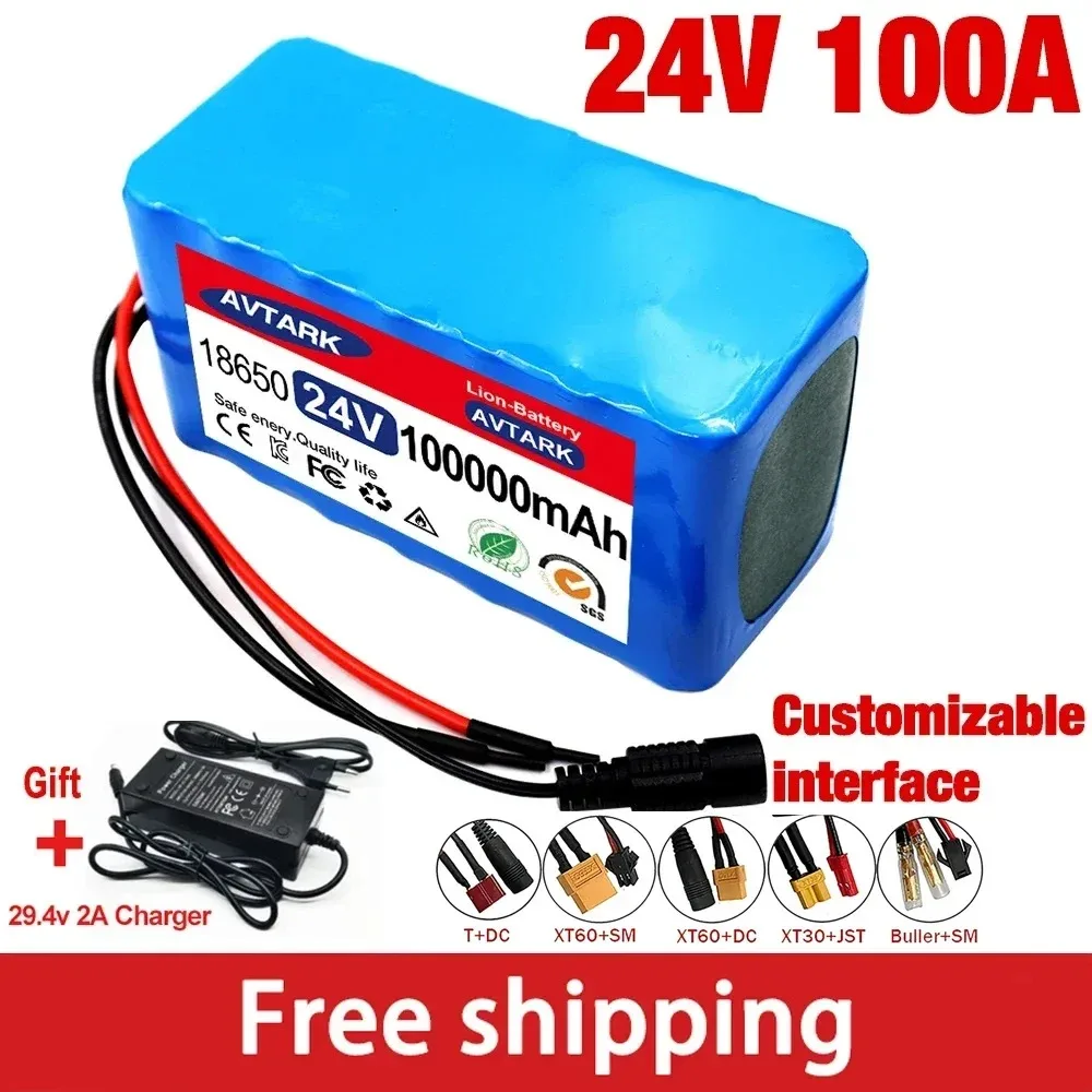

24V 100000mAh 7S3P 18650 Rechargeable Batteries 24V Lithium Battery Wheelchair Battery 7s3p Battery Pack for Electric Bicycle