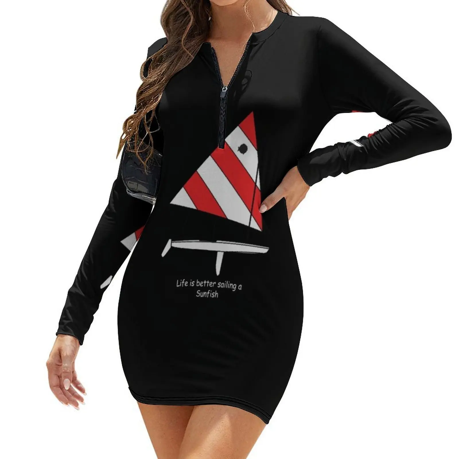 Sunfish Sailboat T-ShirtSunfish Sailboat - Life is better sailing a Sunfish T-Shirt_by CHBB_ Long-Sleeve Bodycon Dress Dresses
Sunfish Sailboat T-ShirtSunfish Sailboat - Life is better sailing a Sunfish T-Shirt_by CHBB_ Long-Sleeve Bodycon Dress Dresses