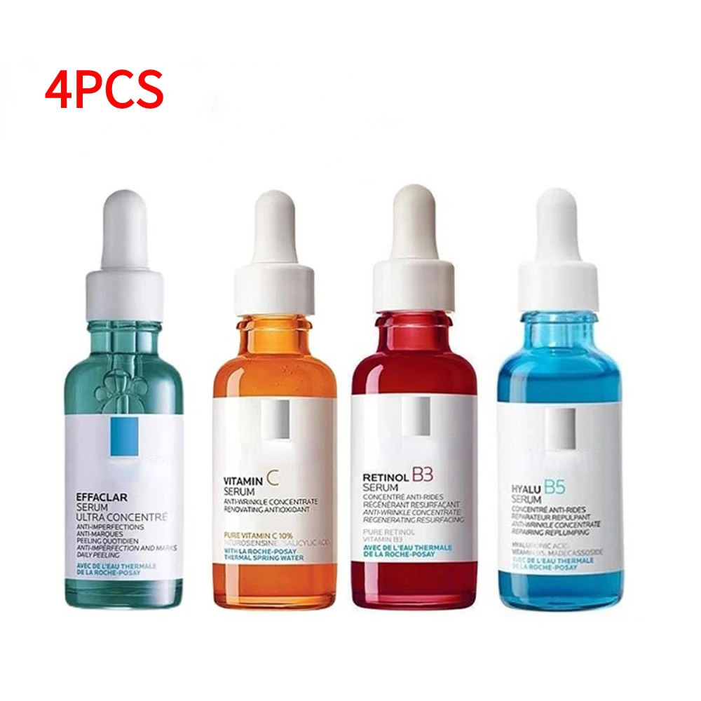 

4PCS Original French Essence / Hyalu B5/ Retinol B3/ Vitamin C10/ Niacinamide 10/ Effaclar/Aging Skin Care Facial Serum Anti Set