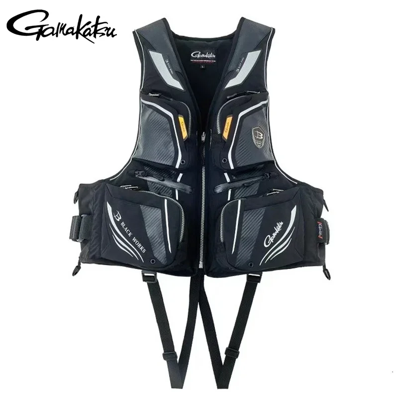 

Gamakatsu Fishing Vest Adults Fly Fishing Jacket Waterproof Multi Pocket Waistcoat Kayaking Fishing Surfing Jacket