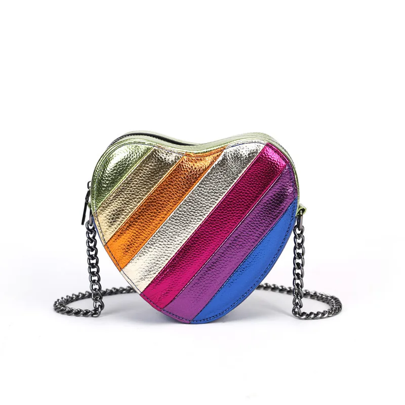 

Original Designer Brand Women's Bag Color Rainbow Patchwork Chain Crossbody Shoulder Bags for Women сумка женская Hot Selling
