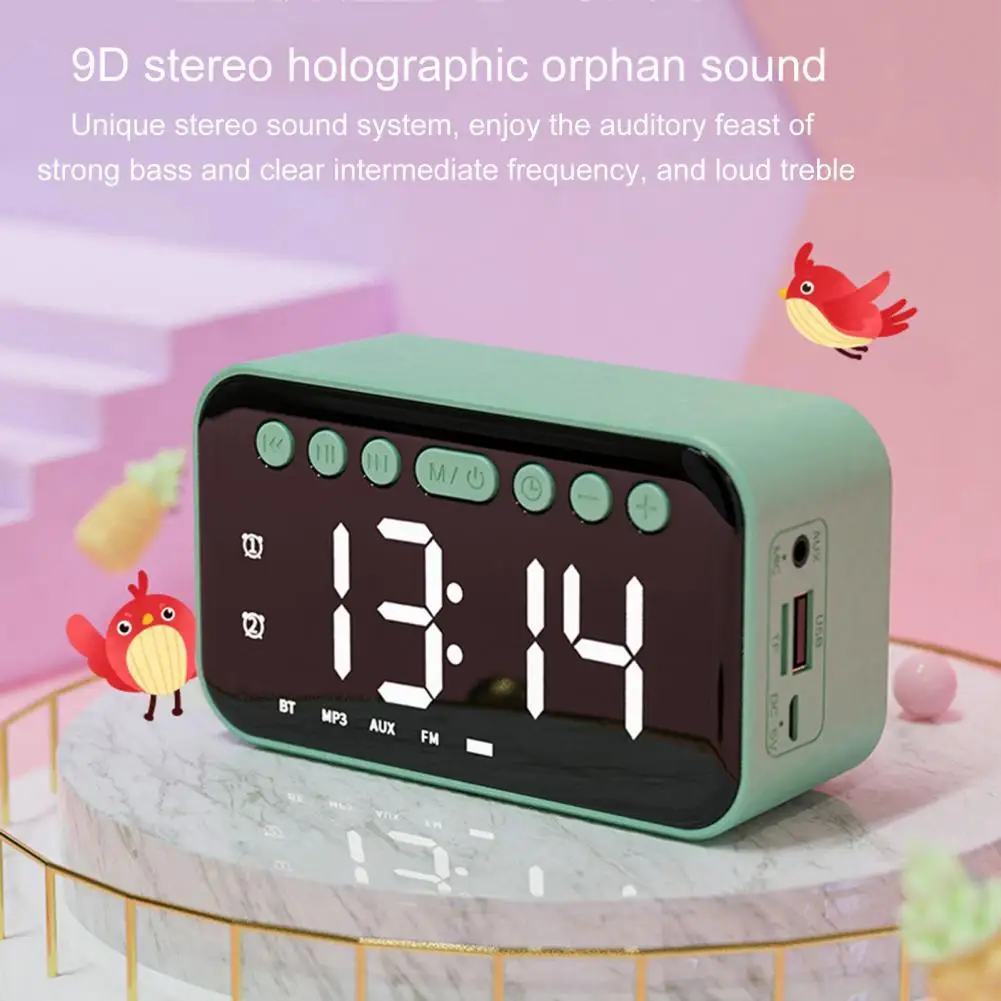 Wireless Bluetooth Speaker FM Radio Sound Box Desktop AI Smart Alarm Clock Subwoofer Music Player Bass Speakers Boom For Xiaomi
Wireless Bluetooth Speaker FM Radio Sound Box Desktop AI Smart Alarm Clock Subwoofer Music Player Bass Speakers Boom For Xiaomi