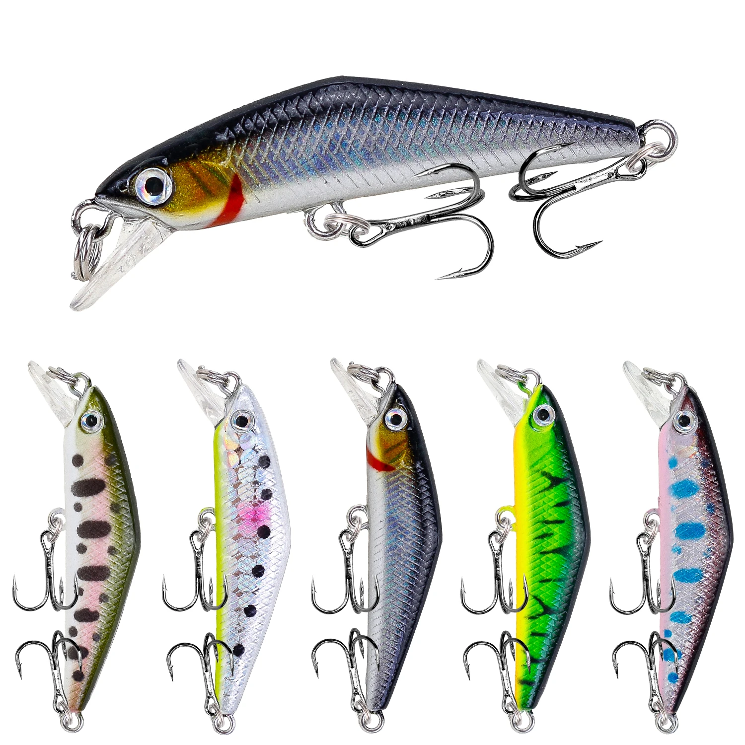 

Bisogoon Fishing Lures Sinking Minnow Crankbait 2.7G 5CM Wobblers Japan Pike bass bait Artificial hard bait Pesca carp fishing