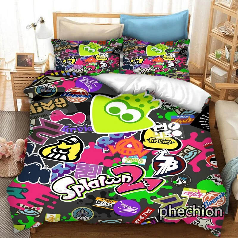 Комплект постельного белья phechion с 3D рисунком из мультфильма Splatoon, пододеяльники, наволочки, слитное одеяло, Комплект постельного белья, постельное белье K388
Комплект постельного белья phechion с 3D рисунком из мультфильма Splatoon, пододеяльники, наволочки, слитное одеяло, Комплект постельного белья, постельное белье K388