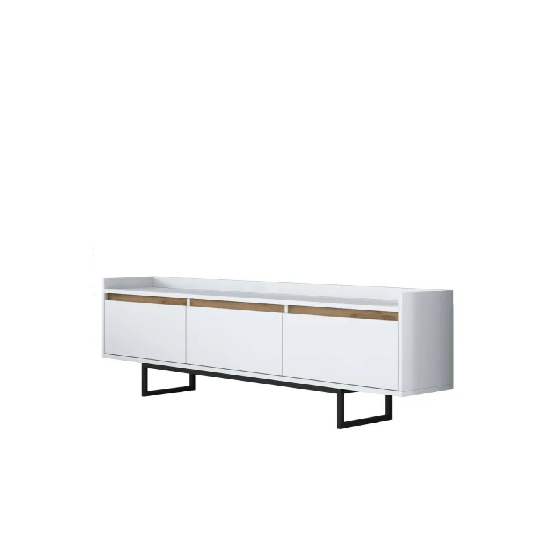 

custom，Rani AA141 Tv Stand White S-Walnut TV Cabinet Metal Turkish Furniture Modern Minimalist Design Factory Price