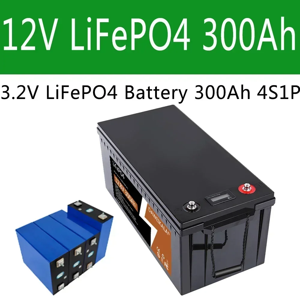 

Аккумулятор LiFePO4 12 В, 300 Ач, встроенные BMS литиевые железо-фосфатные ячейки для замены большинства бытовых батарей резервного питания