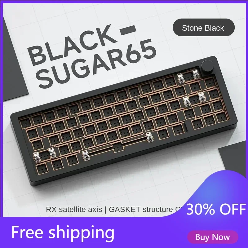 Original Sugar65 Wired Keyboard Aluminum Alloy Body RGB Lighting Effect Multi-function Knob Ergonomic Gaming Wired Keyboard Kit
Original Sugar65 Wired Keyboard Aluminum Alloy Body RGB Lighting Effect Multi-function Knob Ergonomic Gaming Wired Keyboard Kit