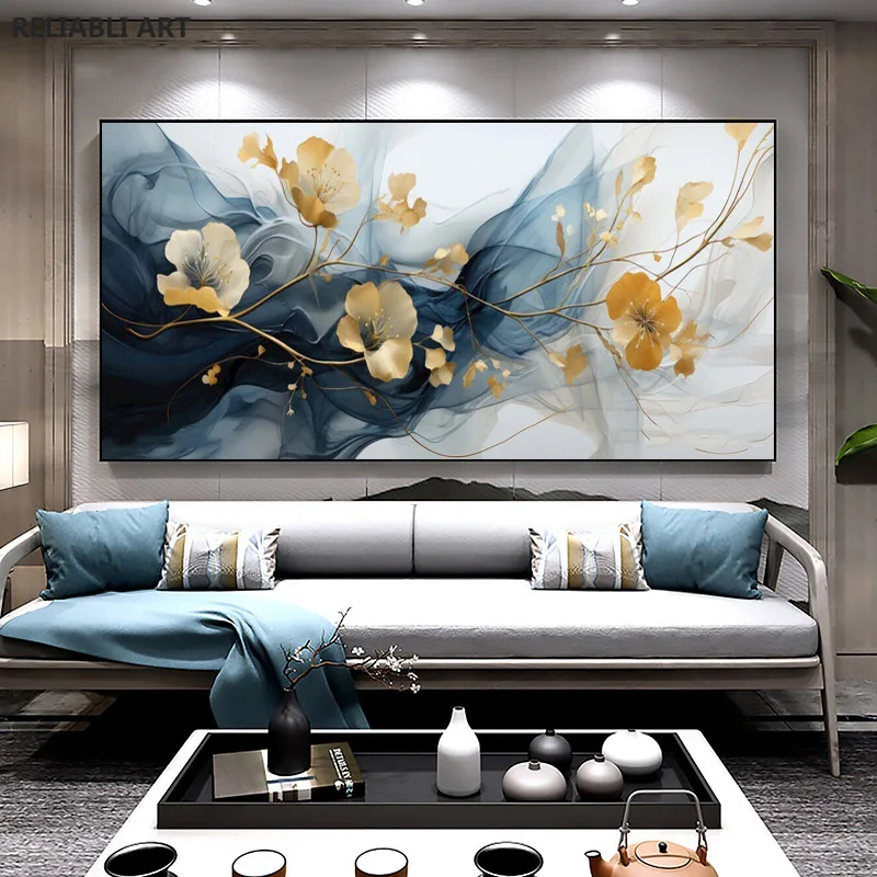 

Nordic Canvas Painting Abstract Art Flower Poster, Print Wall Picture, for Modern Wall Art Living Room Decor, Cuadros Unframed