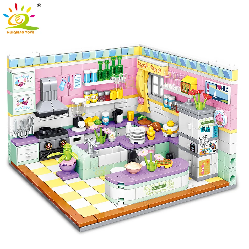 HUIQIBAO 595pcs City Friends House Kitchen Model Micro Building Blocks City Mini Diamond Bricks Set Children Toys Kids Girl Game
HUIQIBAO 595pcs City Friends House Kitchen Model Micro Building Blocks City Mini Diamond Bricks Set Children Toys Kids Girl Game
