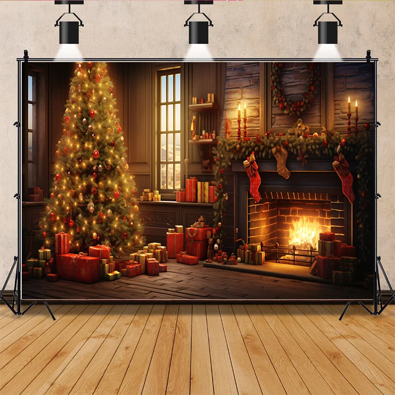 SHENGYONGBAO Christmas Day Fireplace Photography Backdrops Prop Window Living Room Interior Village House Theme Background DR-09
SHENGYONGBAO Christmas Day Fireplace Photography Backdrops Prop Window Living Room Interior Village House Theme Background DR-09
