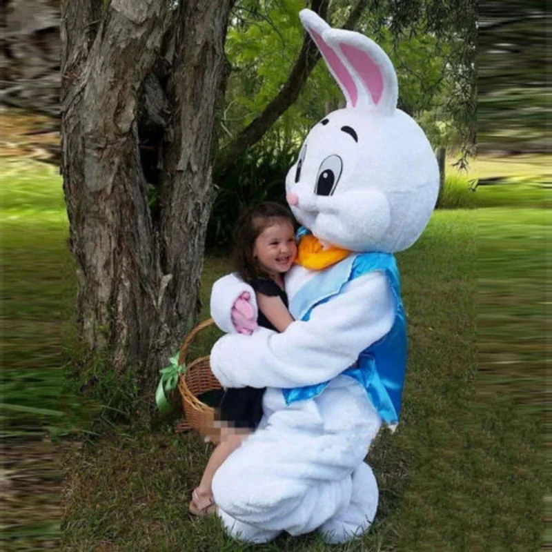 

Cosplay Easter Bunny Rabbit Cartoon Mascot Costume Advertising ceremony birthday Fancy Dress Party Animal carnival perform props