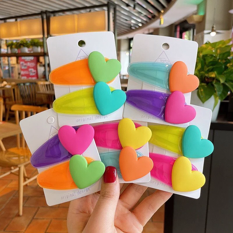 Lovely Hairpins Women Colorful Sweet Heart-shaped Candy Colors Plastic Girls Hair Clip Fashion Kids Barrettes Hair Accessories
Lovely Hairpins Women Colorful Sweet Heart-shaped Candy Colors Plastic Girls Hair Clip Fashion Kids Barrettes Hair Accessories