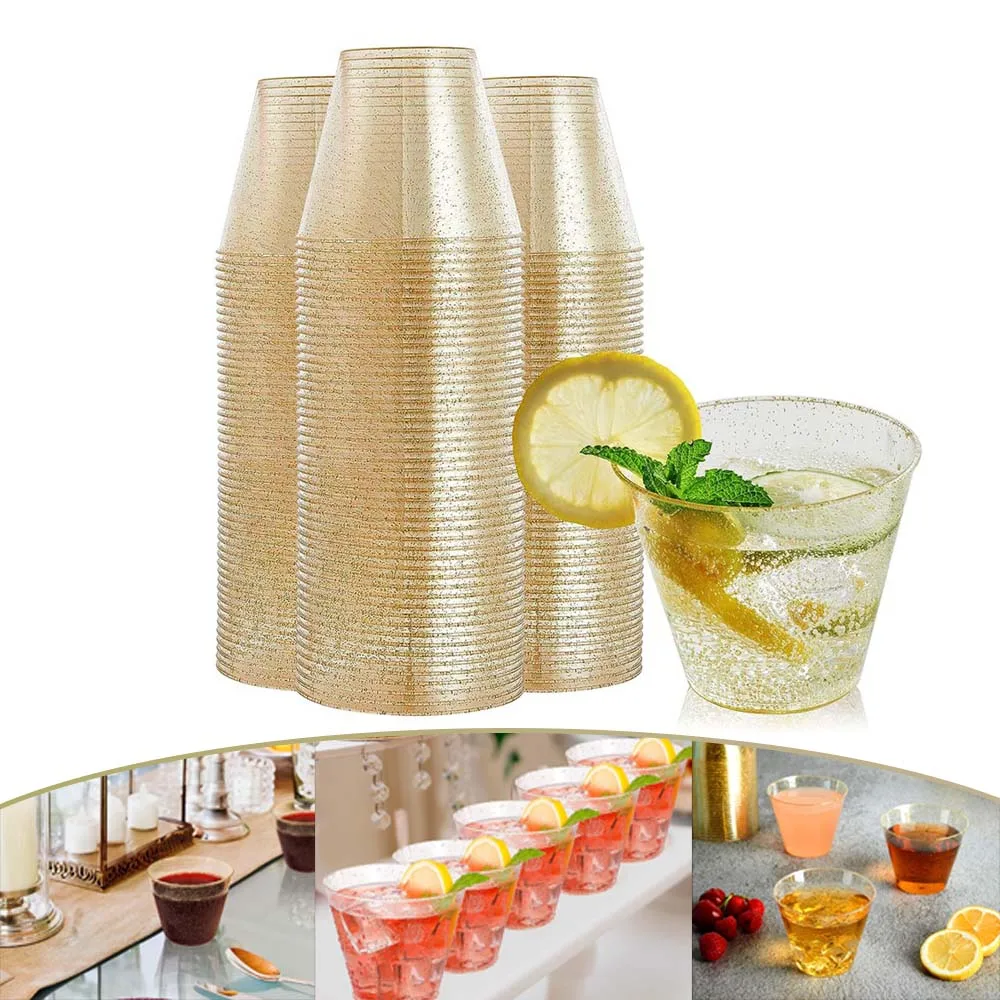 20 шт., пластиковые чашки с золотом, 9 унций
20 шт., пластиковые чашки с золотом, 9 унций