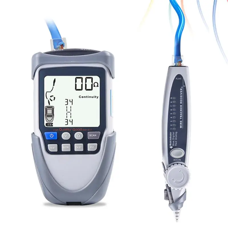 Smart Network Cable Tester LCD Large Screen Display Digital Wire Trackers Continuity Voltage Polarity Checking POE Test
Smart Network Cable Tester LCD Large Screen Display Digital Wire Trackers Continuity Voltage Polarity Checking POE Test