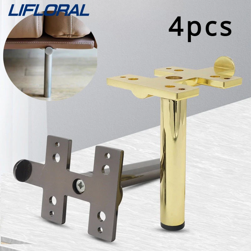 

4pcs 15cm Aluminium Alloy Solid Metal Legs For Furniture Sofa Feet TV Cabinet Replacement Leg Bed Dresser Coffee Table Legs