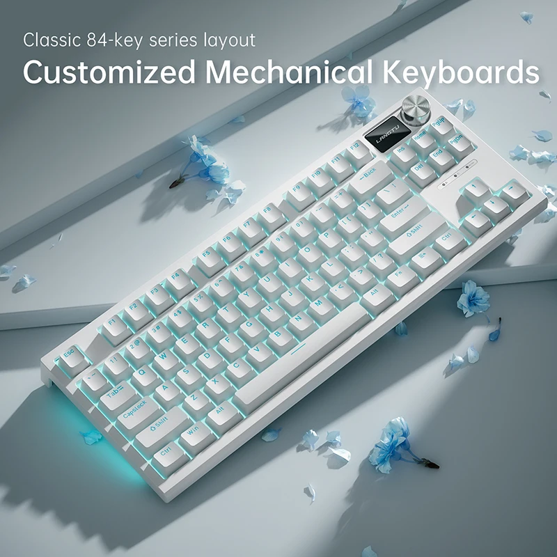 

2024 New Langtu Lt84 Mechanical Keyboard 84 Keys Full Non-impact Rgb Backlit Wireless Wired Gaming Keyboards Hot Swap Keyboard