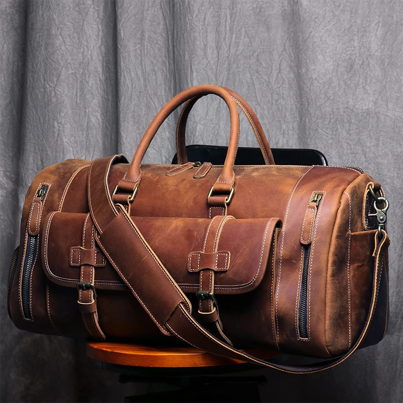 MUNUKI Vintage Crazy Horse Genuine Leather Travel bag Large Luggage bag men Leather duffle bag Large Weekend Bag Tote Big
MUNUKI Vintage Crazy Horse Genuine Leather Travel bag Large Luggage bag men Leather duffle bag Large Weekend Bag Tote Big