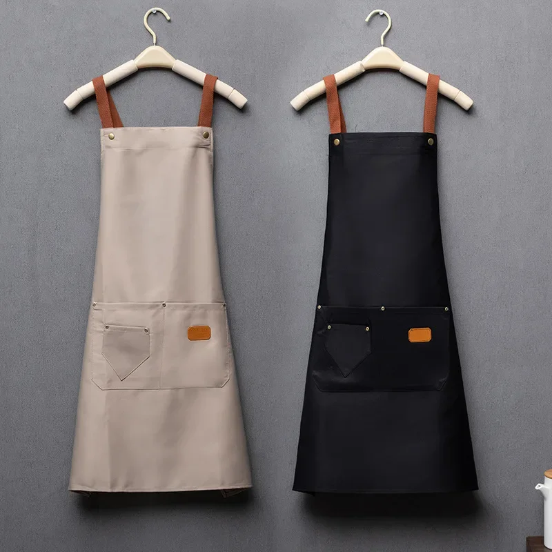 

New Fashion Kitchen Aprons for Woman Men Chef Work Apron for Grill Restaurant Bar Shop Cafes Beauty Nails Studios Uniform