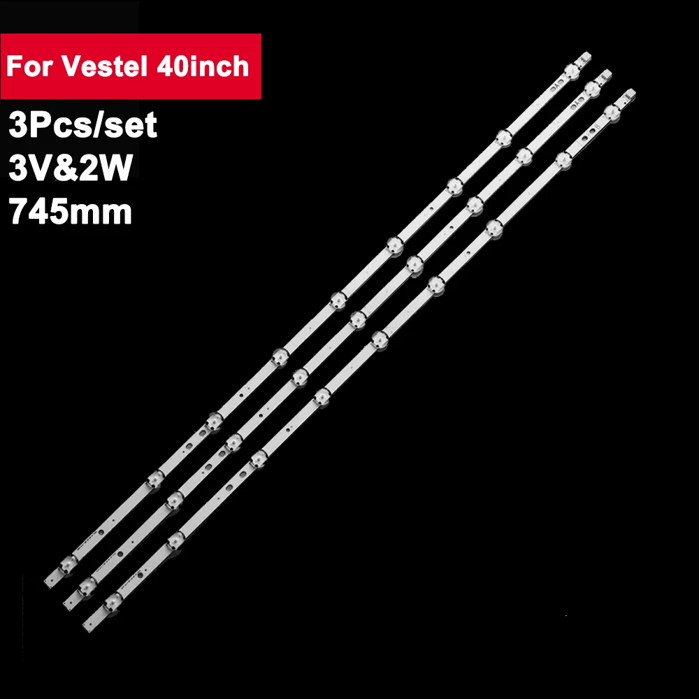 

3pcs Led Tv Backlights Bar For Vestel 40" UHD DRT VNB A-TYPE B REV02 VES400QNDS-2D-U11 N11 LT-40C860 40C880 17DB40H C40U446A