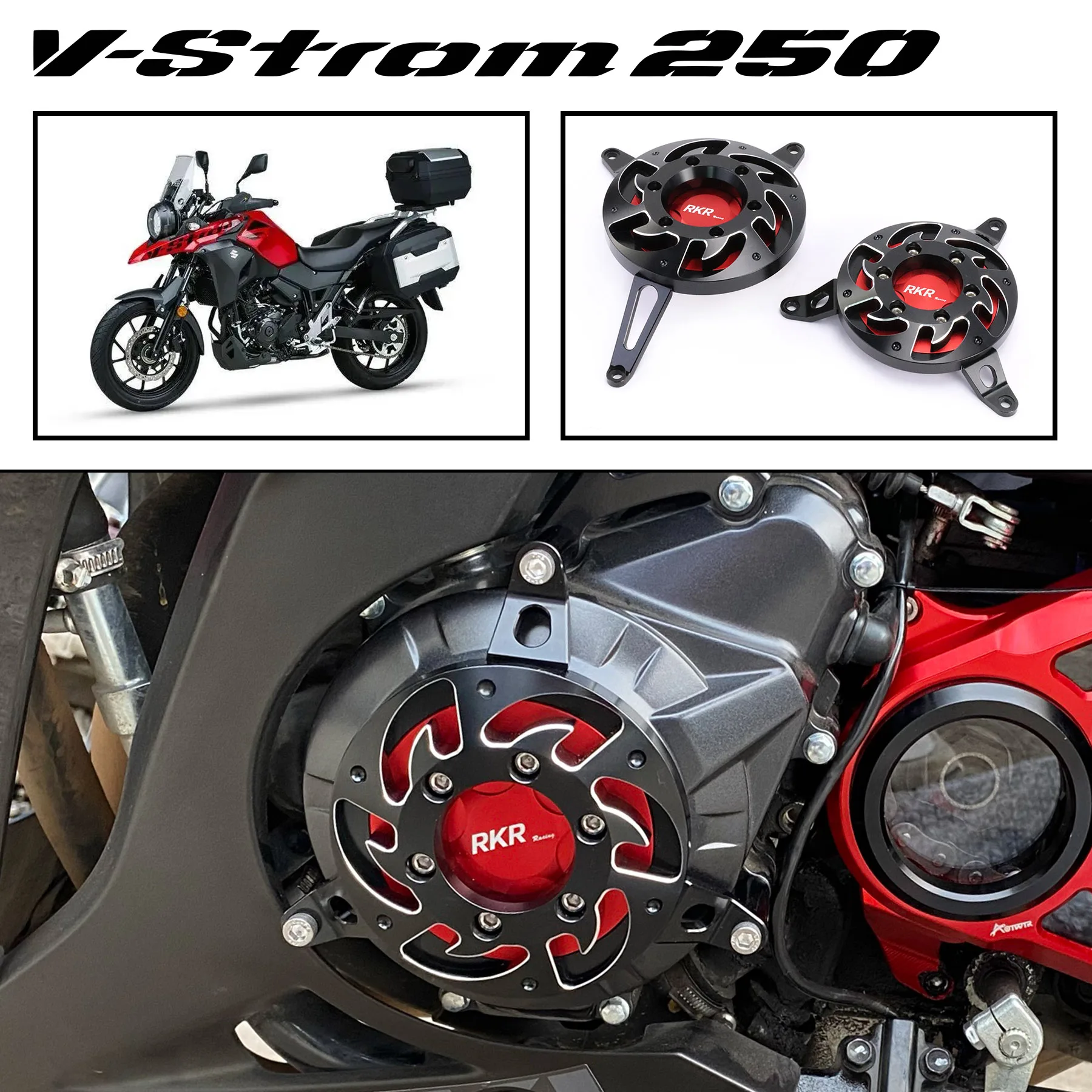 

Motorcycle Engine Protection Cover CNC Aluminum Engine Shell Protective Cover For SUZUKI Vstrom 250 DL250 GW250 GSX250R