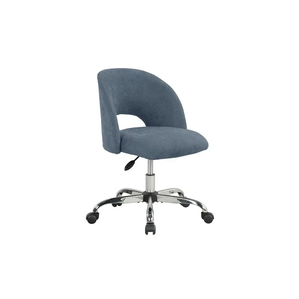 

Grey for Teens and Adults Office Chair Fabric Upholstered Open Back Office Chair With Casters Free Shipping Desk Computer Chairs