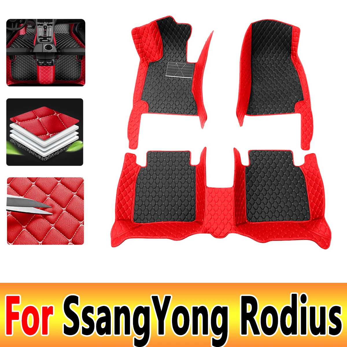 

Car Floor Mats For SsangYong Rodius Turismo Korando Turismo MK2 2012~2019 Anti-dirt Pad Cover Floors Tappeto Rug Car Accessories