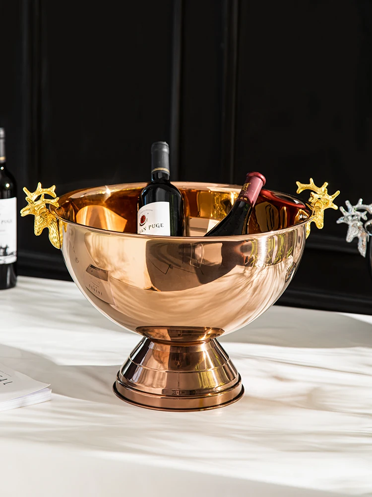 Ведро для льда из нержавеющей стали, уличное ведро для шампанского, салата, молотка с узором в виде головы оленя, ведро для льда KTV, утолщенное ведро для льда, пива
Ведро для льда из нержавеющей стали, уличное ведро для шампанского, салата, молотка с узором в виде головы оленя, ведро для льда KTV, утолщенное ведро для льда, пива