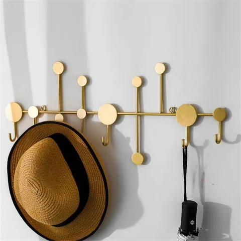 

Gold /Black Wall Hook Storage Nordic Creative Entrance Key Hanger Home Decoration Wall Hanging Fitting Room Clothes Coat Hook