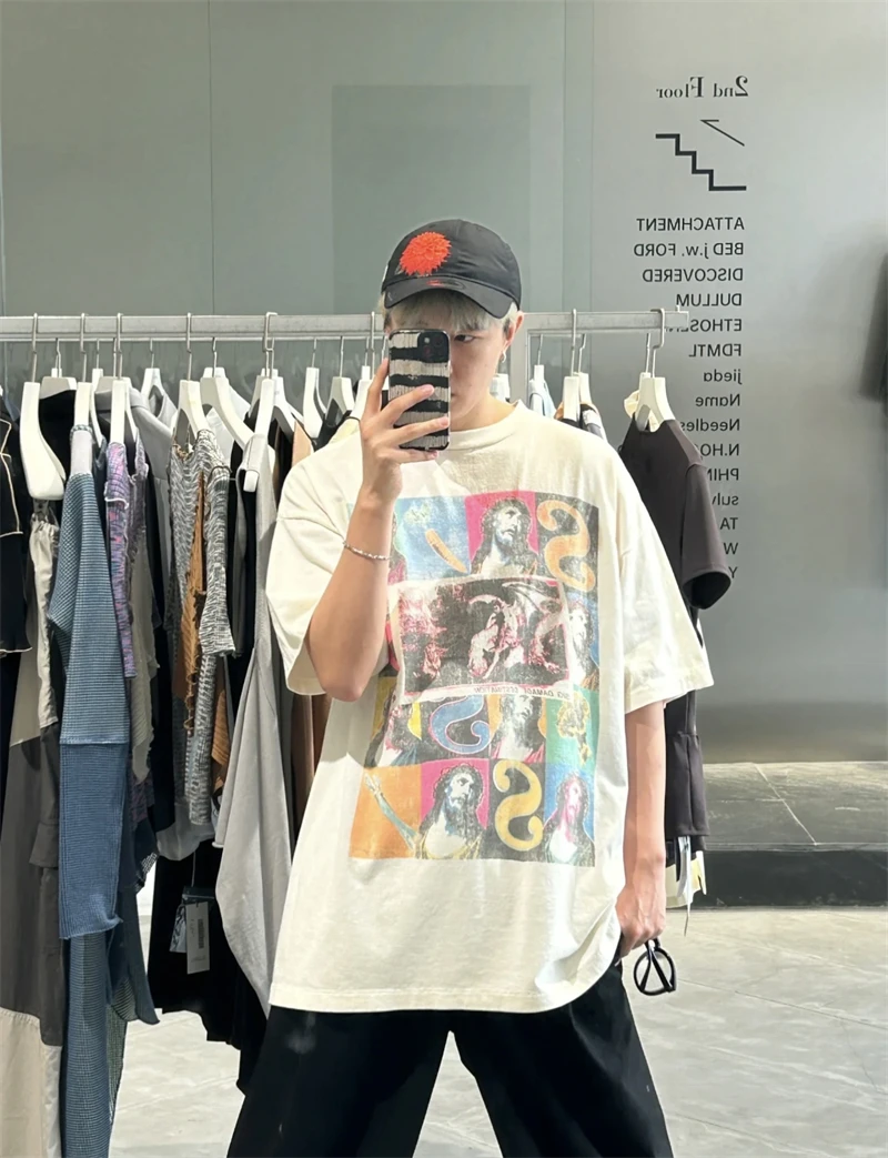 Saint Michael High Quality Trendy Cotton VEGES Printed Vintage Short Sleeves High Street Loose Oversize Casual T-shirt Washed
Saint Michael High Quality Trendy Cotton VEGES Printed Vintage Short Sleeves High Street Loose Oversize Casual T-shirt Washed