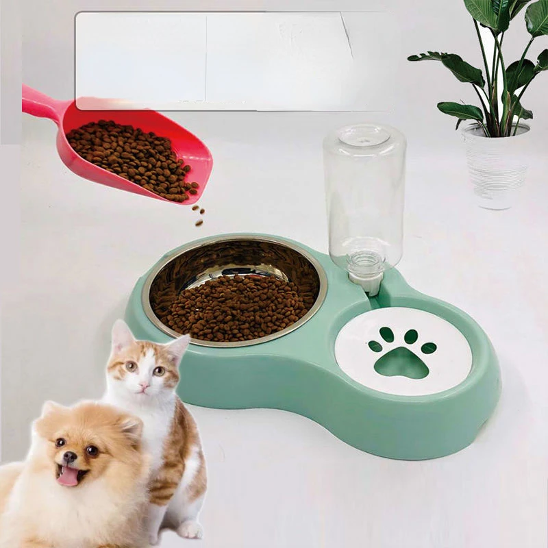 Pet Cat Bowl Automatic Feeder Dog Cat Food Bowl With Water Fountain Double Bowl Drinking Raised Stand Dish Bowls For Cats
Pet Cat Bowl Automatic Feeder Dog Cat Food Bowl With Water Fountain Double Bowl Drinking Raised Stand Dish Bowls For Cats